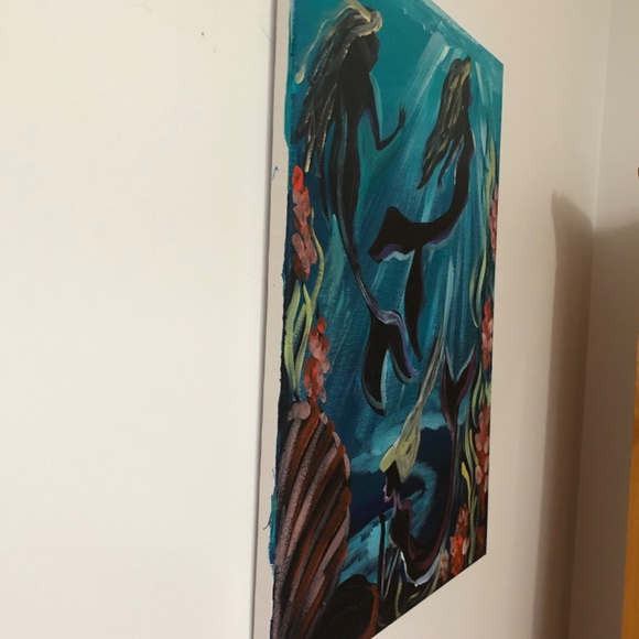 Hand painted acrylic mermaid painting - Picture 2 of 2